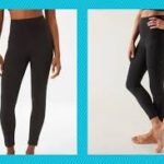 a woman wearing black leggings